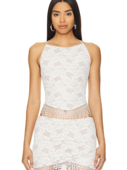 Loba White And Nude Lace Set Sz Xs